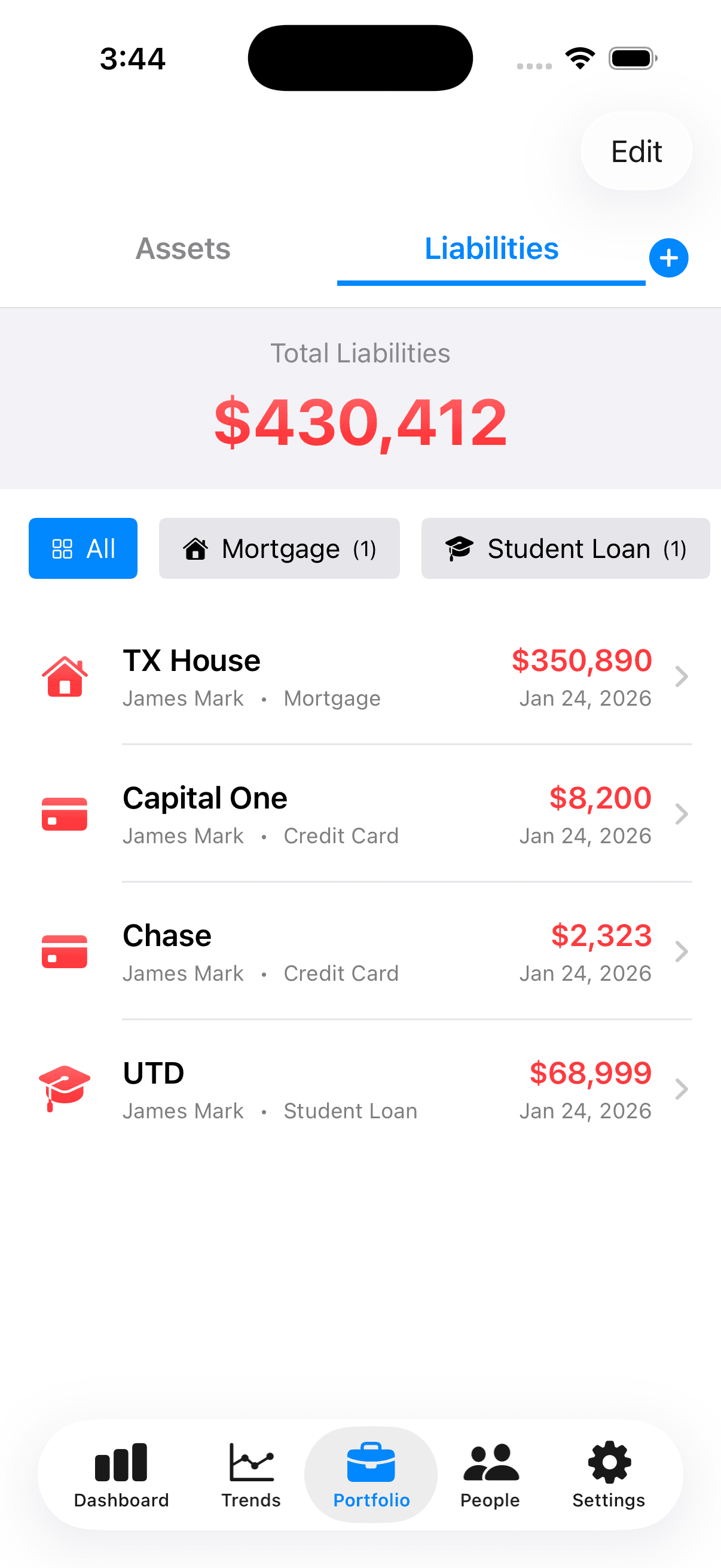 Networth Tracker screenshot 3